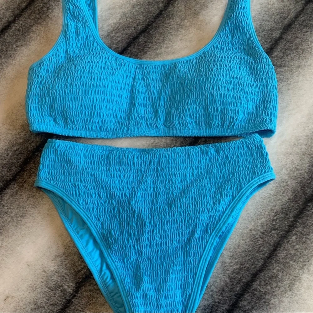 L*space Izzie Aquarius Blue Bikini Swimsuit Top